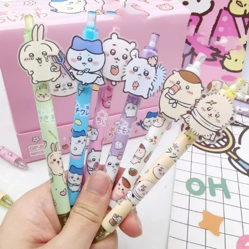 School Supplies - ปากกาเจลลายชิอิคาวะสุดน่ารัก ขนาด 0.5 มม. หมึกสีดำ ปากกาลูกลื่นแบบกดลายการ์ตูน