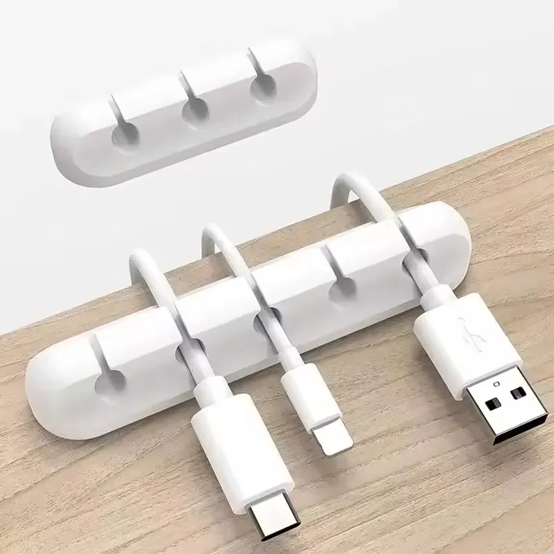 Desk Accessories - ที่จัดระเบียบสาย USB ซิลิโคน ที่เก็บสายชาร์จ USB คลิปจัดระเบียบสายบนโต๊ะ