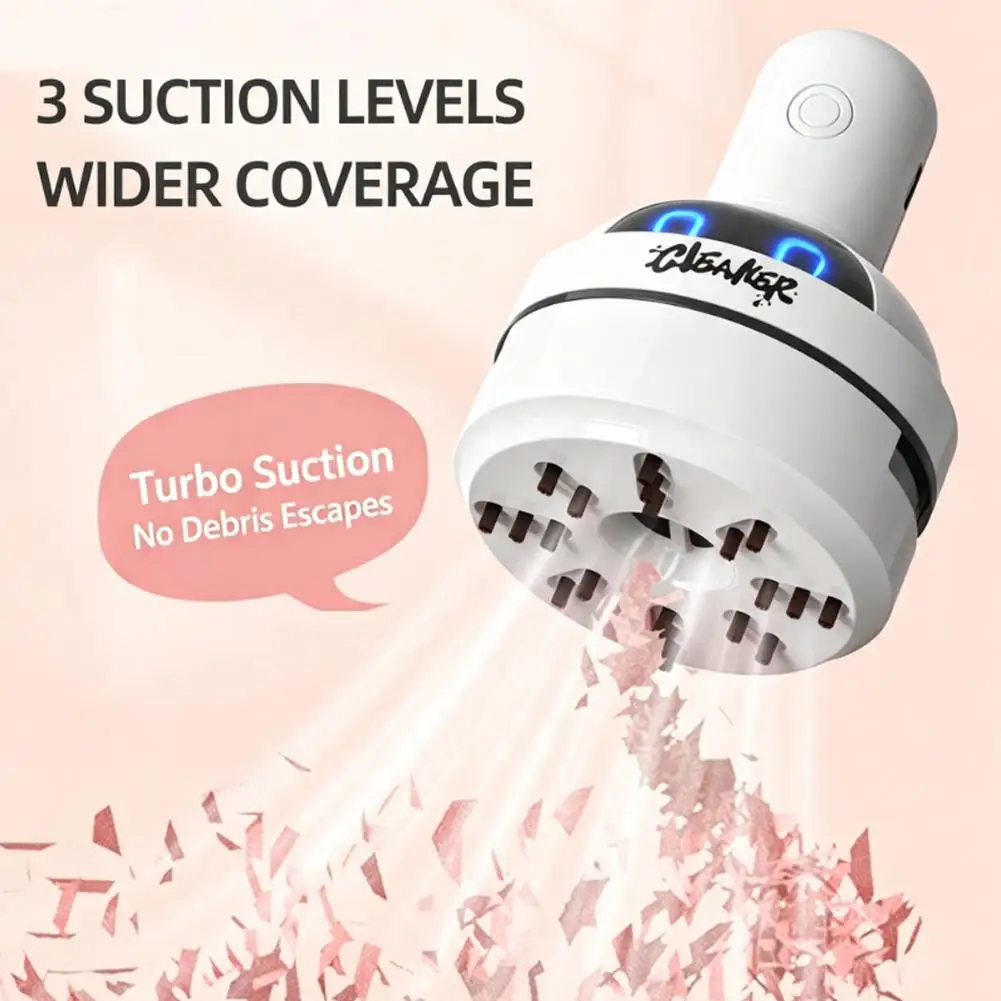 เครื่องดูดฝุ่นขนาดเล็กแบบชาร์จ - Mini Desktop Vacuum Cleaner For Eraser Dust บทวิจารณ์และราคา