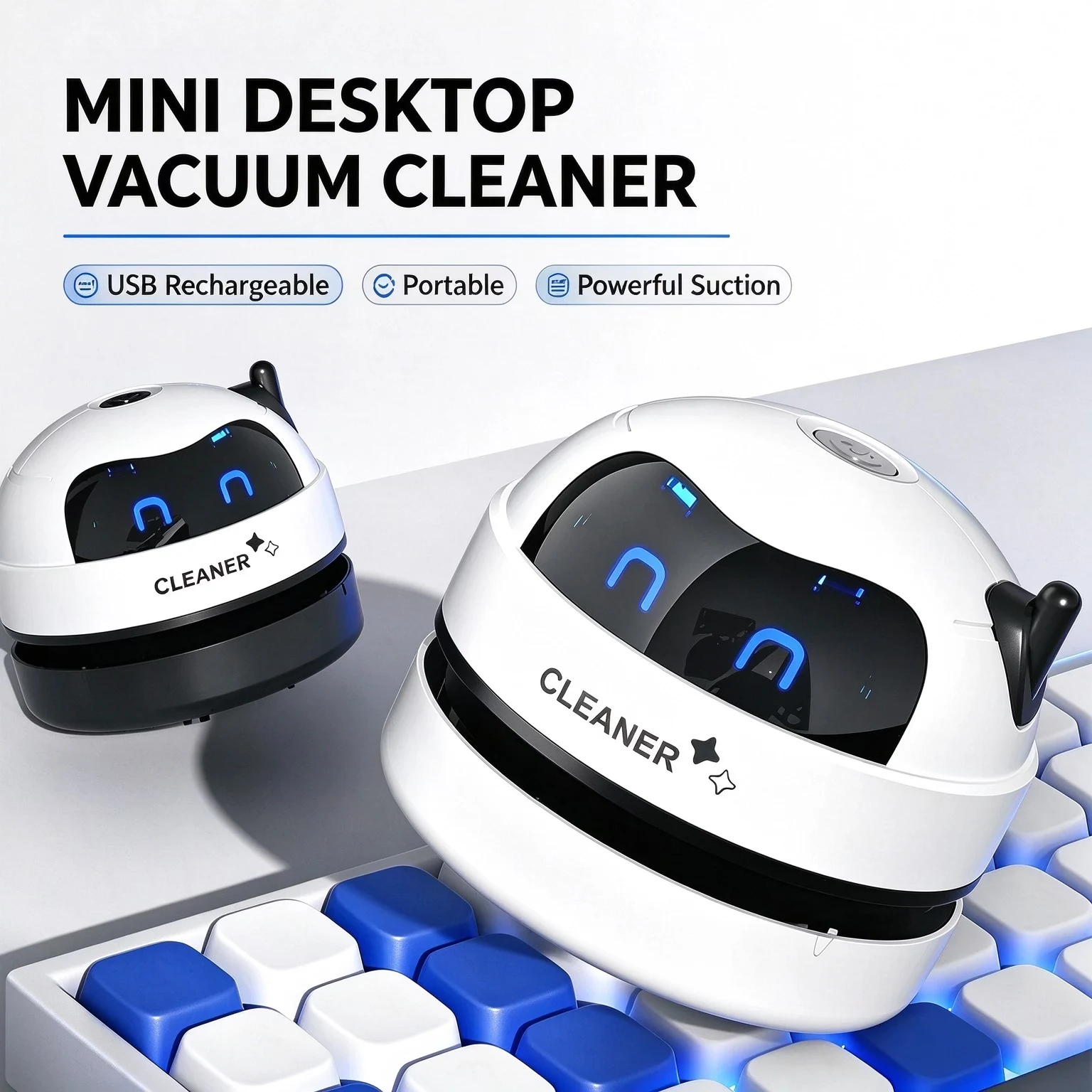เครื่องดูดฝุ่นขนาดเล็กแบบพกพา  - Mini Desktop Vacuum Cleaner For Eraser Dust บทวิจารณ์และราคา